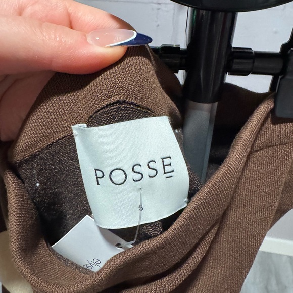 Posse Strapless Brown and Cream Dress - Picture 3 of 4